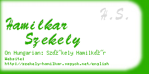 hamilkar szekely business card
